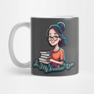 In My Teacher Era Tee for Halloween Book Reading Mug